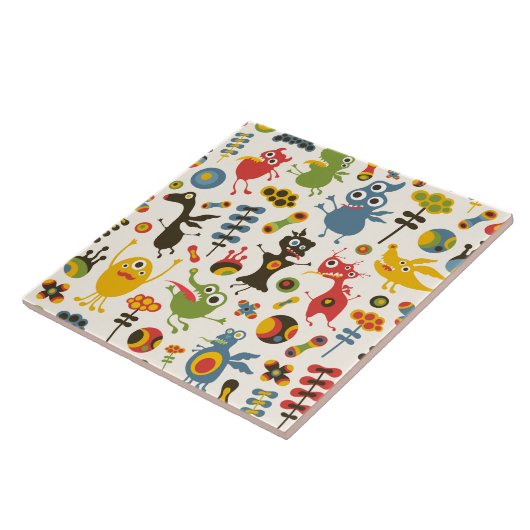 Happy Monsters Tegeltje (Zijkant)