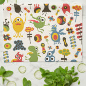 Happy Monsters Theedoek (Gevouwen)