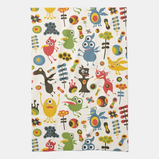 Happy Monsters Theedoek (Verticaal)