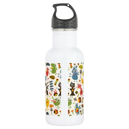 Happy Monsters Waterfles (Achterkant)