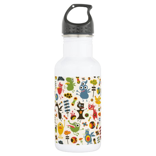 Happy Monsters Waterfles (Voorkant)