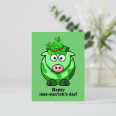 happy moo patricks day briefkaart (Staand voorkant)