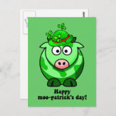 happy moo patricks day briefkaart (Voorkant / Achterkant)
