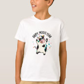 Happy Moo Year Funny Koe Pun T-shirt (Voorkant)