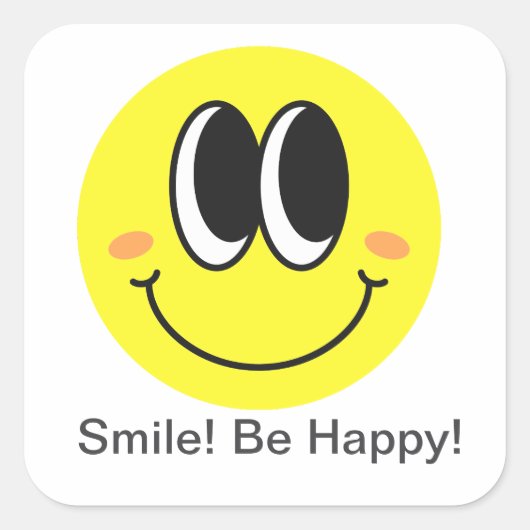 Happy Mood Smiley Sticker Pack 3"x3" (Voorkant)