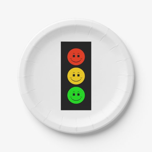 Happy Moody Stoplight Papieren Bordje (Voorkant)