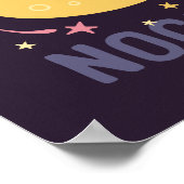 Happy Moon en Stars Nursery Art in het Spaans Poster (Hoek)