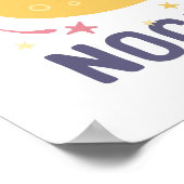 Happy Moon en Stars Nursery Art in Spaans Poster (Hoek)