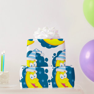 Happy Moon Face Cadeaupapier