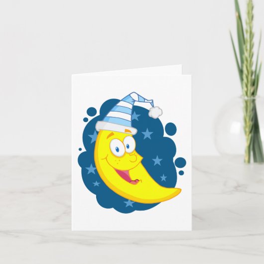 Happy Moon Face Kaart (Voorkant)