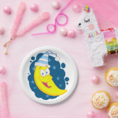 Happy Moon Face Papieren Bordje (Feest)