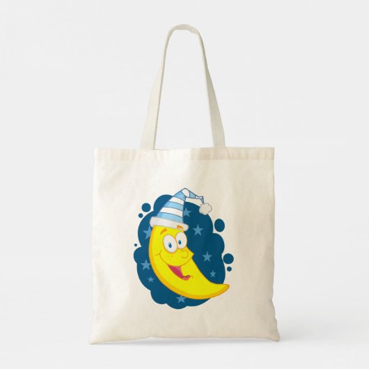 Happy Moon Face Tote Bag (Achterkant)