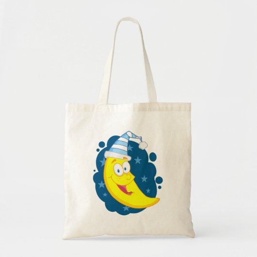 Happy Moon Face Tote Bag (Voorkant)