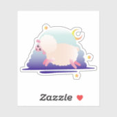 Happy Moon Sheep Sticker (Vel)