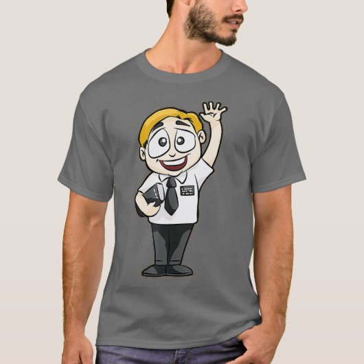 Happy Mormon    MissionaryElder met Bijbel T-shirt (Voorkant)