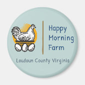 Happy Morning Boerderij Fridge Magnets Magneet (Voorkant)