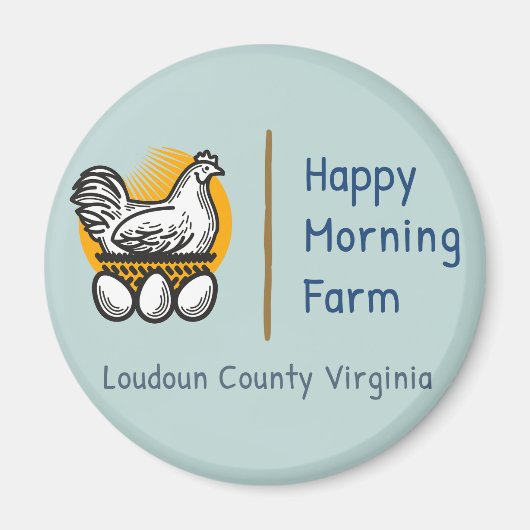 Happy Morning Boerderij Fridge Magnets Magneet (Voorkant)