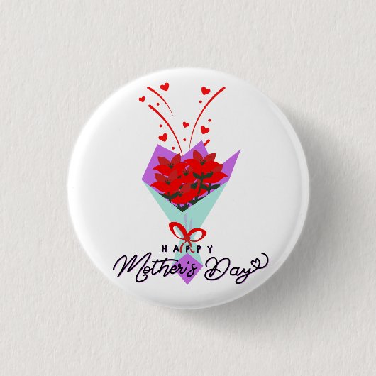 HAPPY MOTHER DAY GIFT RONDE BUTTON 3,2 CM (Voorkant)