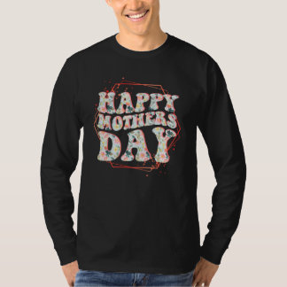 Happy Mother s Day 2023 Cute Floral for Women Mom  T-shirt
