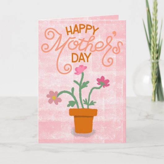 Happy Mother’s Day – Bright Floral Abstract Kaart (Voorkant)