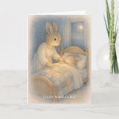 Happy Mother’s Day – Bunny Tucked In Kaart (Voorkant)