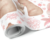 Happy Mother’s Day Cute Bear & Bunny Cadeaupapier (Rol Hoek)