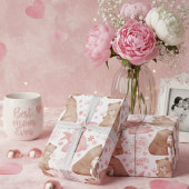 Happy Mother’s Day Cute Bear & Bunny Cadeaupapier