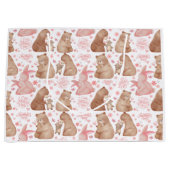 Happy Mother’s Day Cute Bear & Bunny Groot Cadeauzakje (Voorkant)