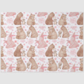 Happy Mother’s Day Cute Bear & Bunny Tissuepapier (Voorkant)