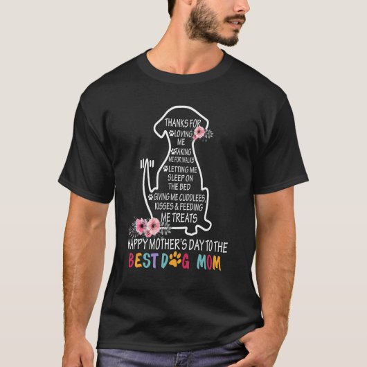 Happy Mother s Day Dog Mom T-shirt (Voorkant)