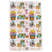 Happy Mother’s Day Floral Spring Garden Medium Cadeauzakje (Voorkant)
