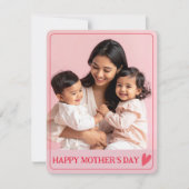 Happy Mother’s Day Pink & Red Photo (Voorkant)