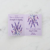 Happy Mother’s Day Proverbs 31:25 purple lavender Kaart (Binnen)