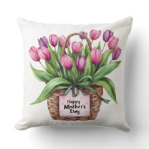 “Happy Mother’s Day” Tulp Bloemenmand – Cadeau voo