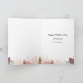 Happy Mothers Dag 3 Foto Boho Pink Gold Pampas Kaart (Binnen)
