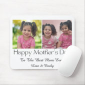 Happy Mothers Day, 2 foto's collage stijlvol moder Muismat (Met muis)