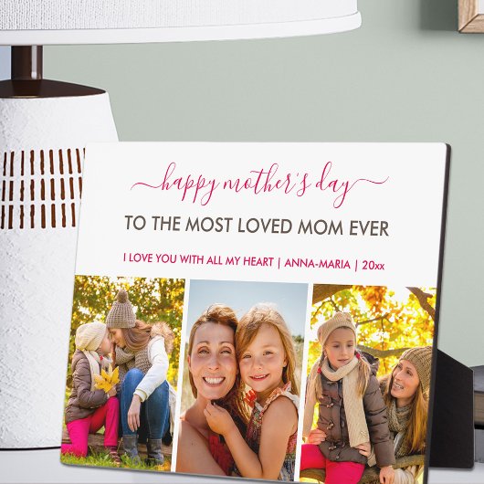 Happy Mothers Day 3 Foto Collage op persoonlijke t Fotoplaat
