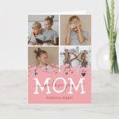 Happy Mothers Day 4 Photo Collage Kaart (Voorkant)