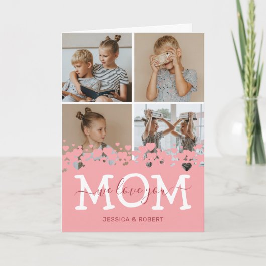 Happy Mothers Day 4 Photo Collage Kaart (Voorkant)