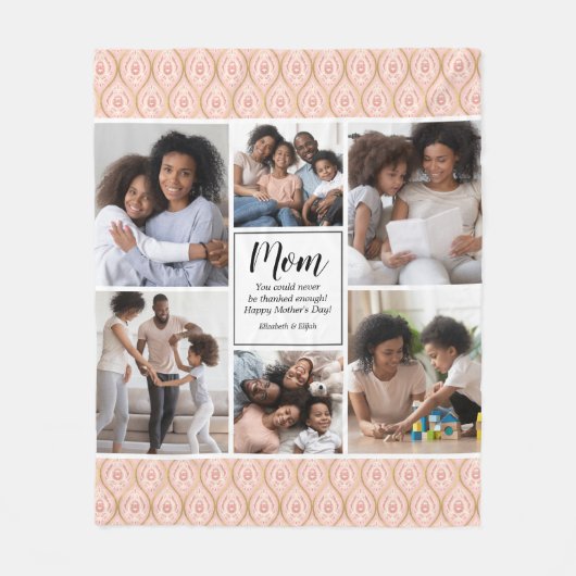 Happy Mothers Day 6 fotocollage Fleece Deken (Voorkant)