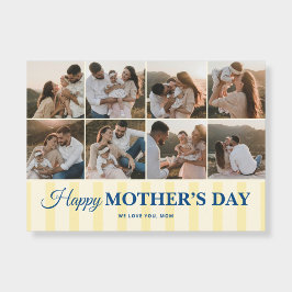 Happy Mothers Day 8 Photo Flat Greeting Card Kaart