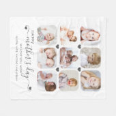 Happy Mothers Day 9 foto's gepersonaliseerd Fleece Deken (Voorkant (Horizontaal))