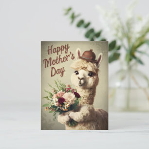 Happy Mothers Day Alpaca  Briefkaart