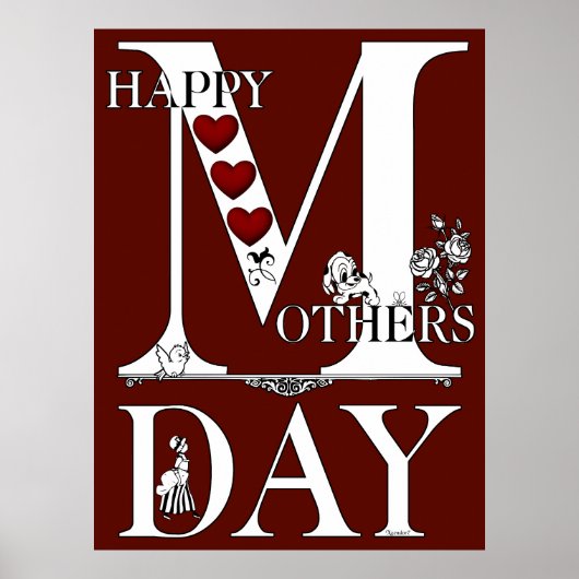 Happy Mothers Day Archiving Poster Paper (Voorkant)