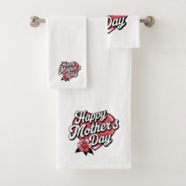 Happy Mothers Day Bad Handdoek