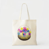 Happy Mothers Day Basket of Daisies and Blue Bird Tote Bag (Voorkant)