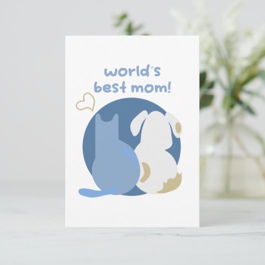 Happy mothers day! bedankkaart (Staand voorkant)