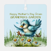 Happy Mothers Day beroemd gemaakt door OMA'S GARDE Metalen Ornament (Voorkant)