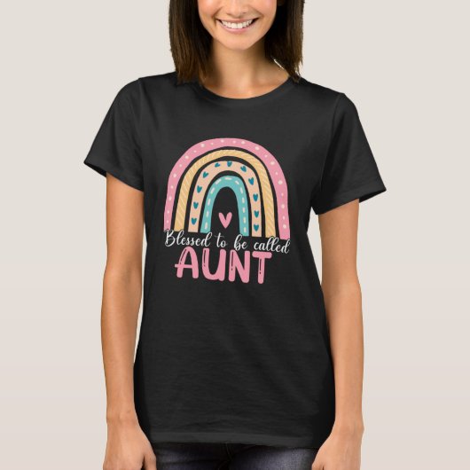 Happy Mothers Day Blessed To Be Called Aunt Rainbo T-shirt (Voorkant)