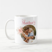 Happy Mothers Day Bloemen Aangepaste foto & tekst Koffiemok (Links)